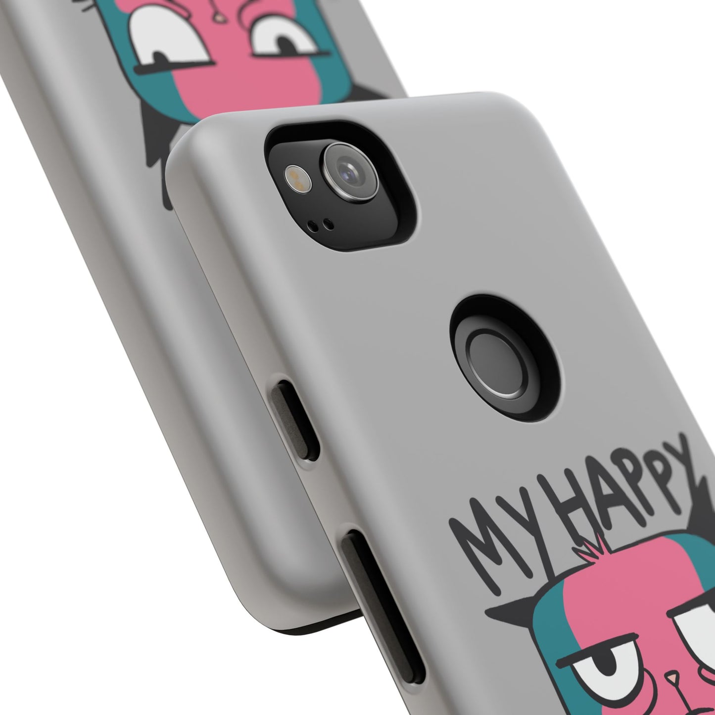 Funny Cat Phone Case - 'My Happy Face' Tough Design