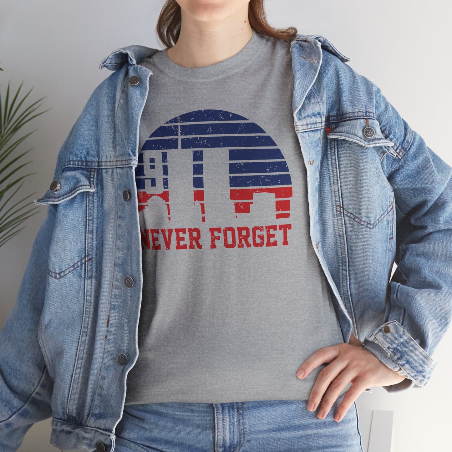 "Never Forget" Memorial Shirt, Patriotic Tee, Remembrance Apparel, 9/11 Tribute Shirt