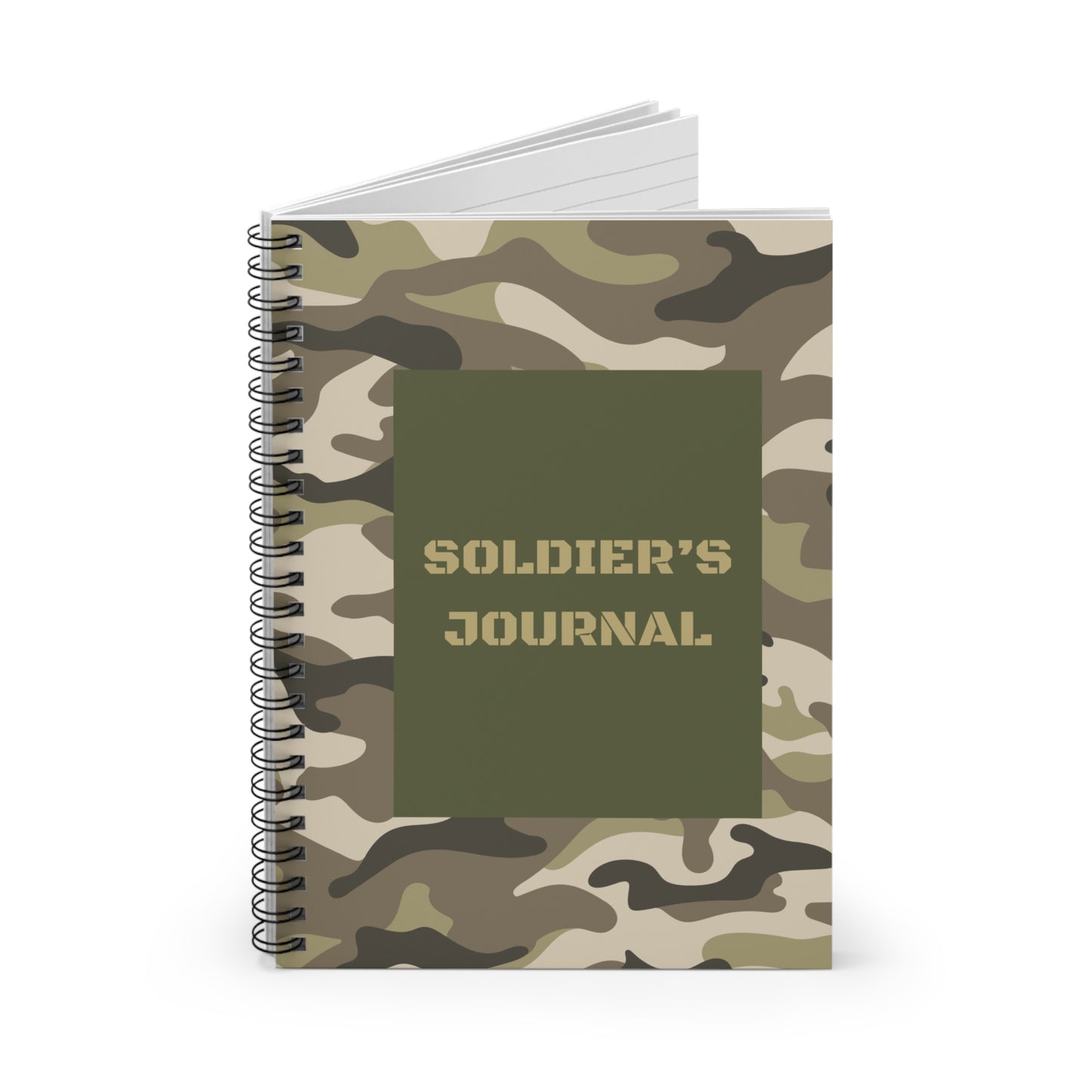 Camo Spiral Notebook - Soldier's Journal for Veterans and Cadets