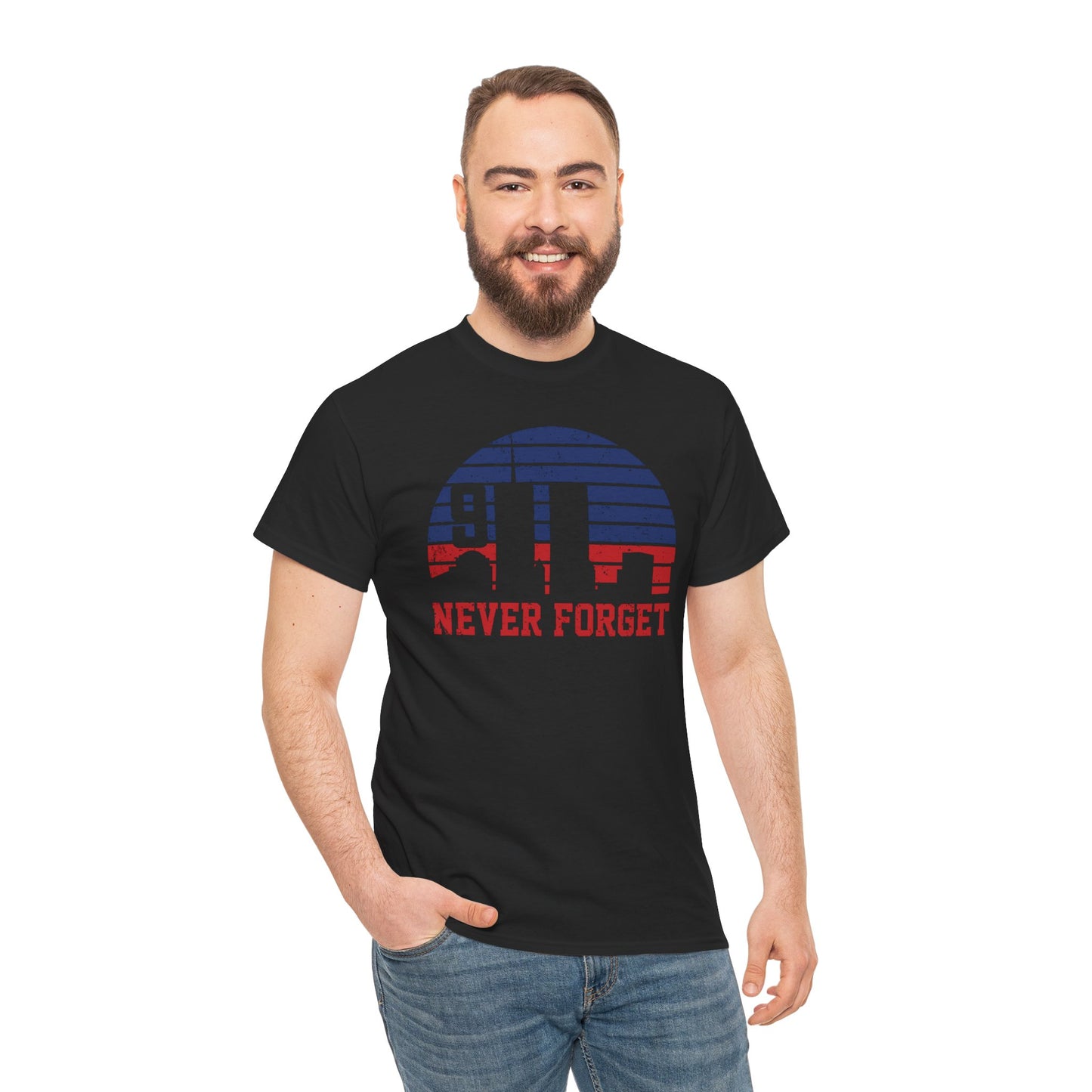 "Never Forget" Memorial Shirt, Patriotic Tee, Remembrance Apparel, 9/11 Tribute Shirt