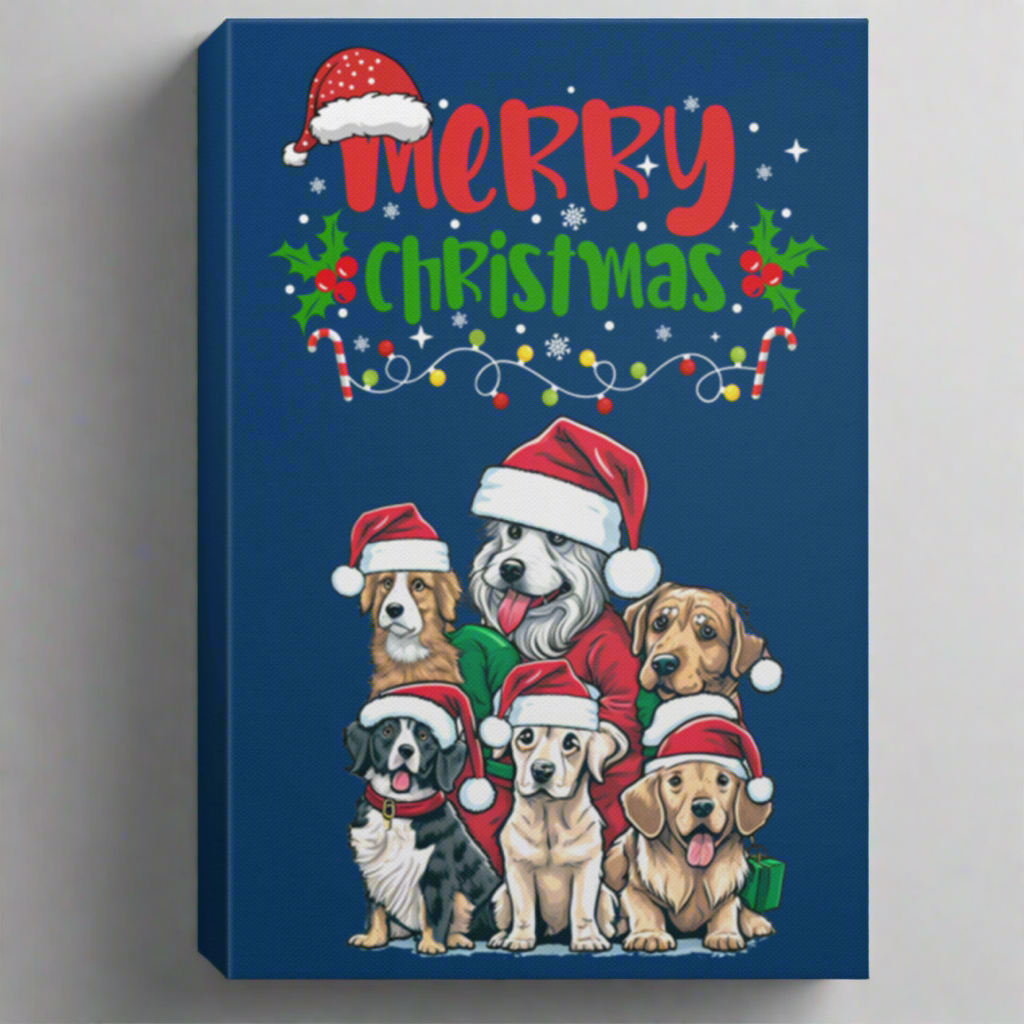 Christmas Dogs Canvas