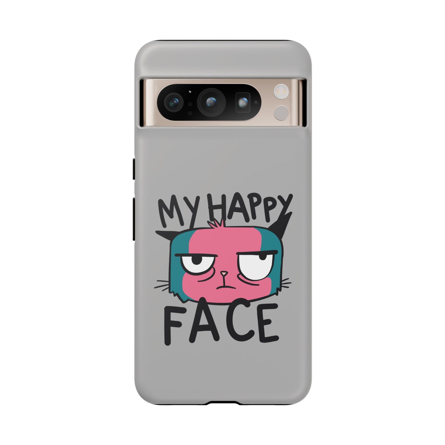 Funny Cat Phone Case - 'My Happy Face' Tough Design