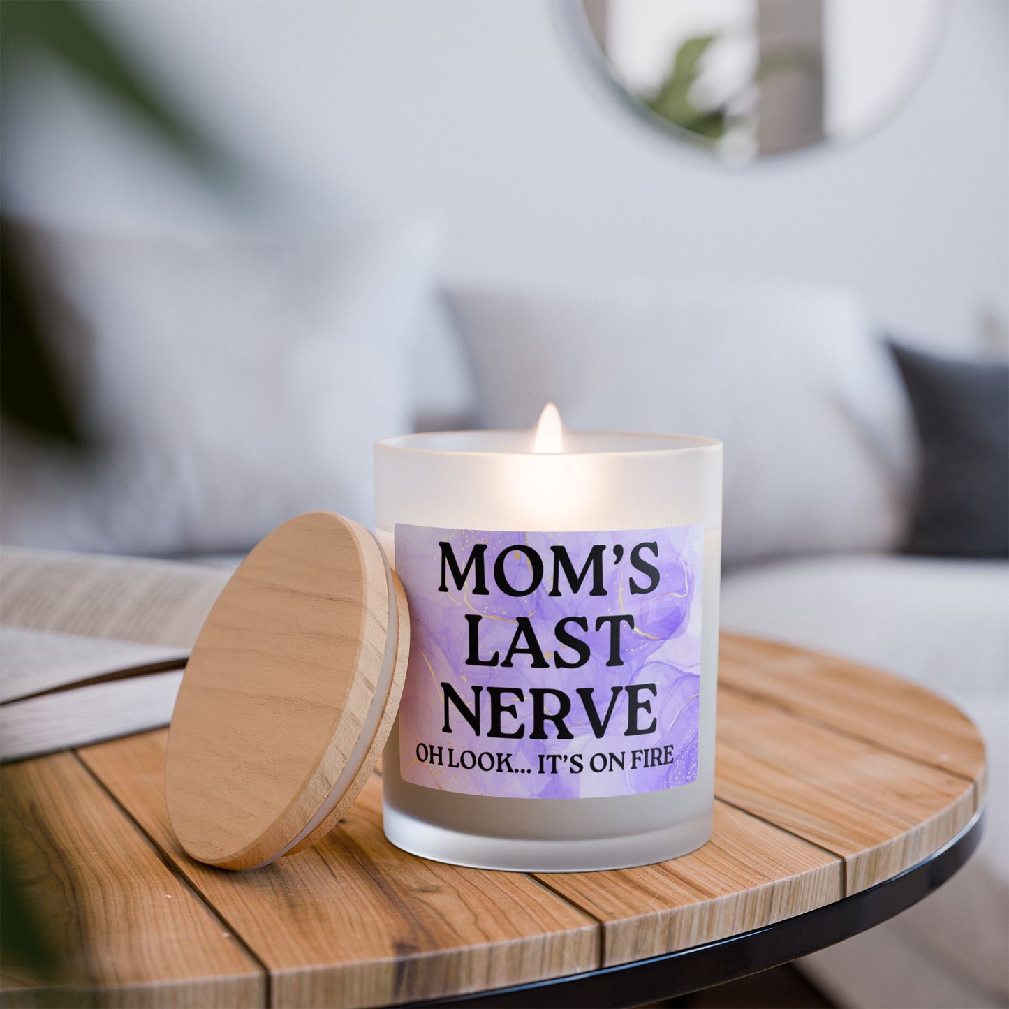 "Mom's Last Nerve" 11oz Frosted Glass