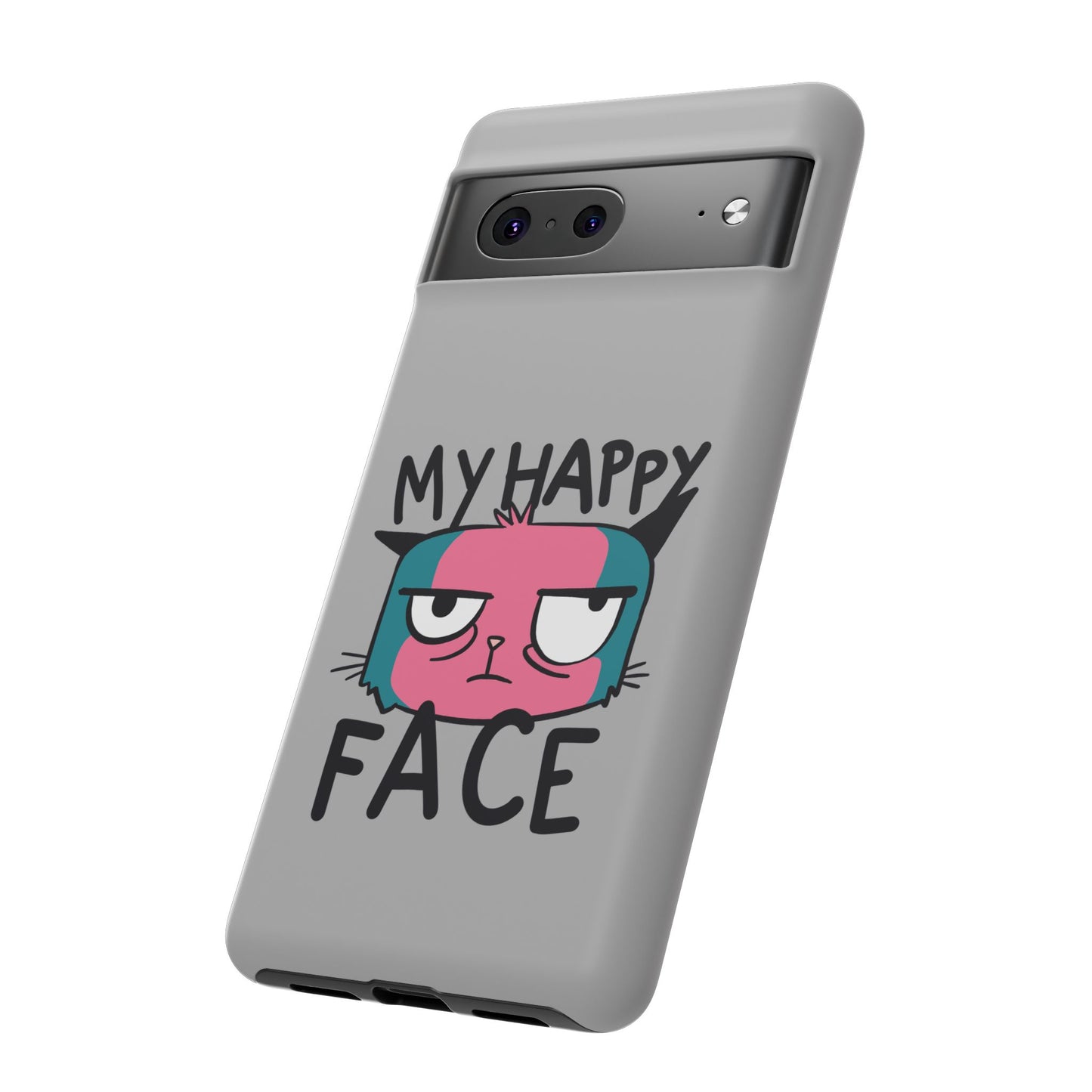 Funny Cat Phone Case - 'My Happy Face' Tough Design
