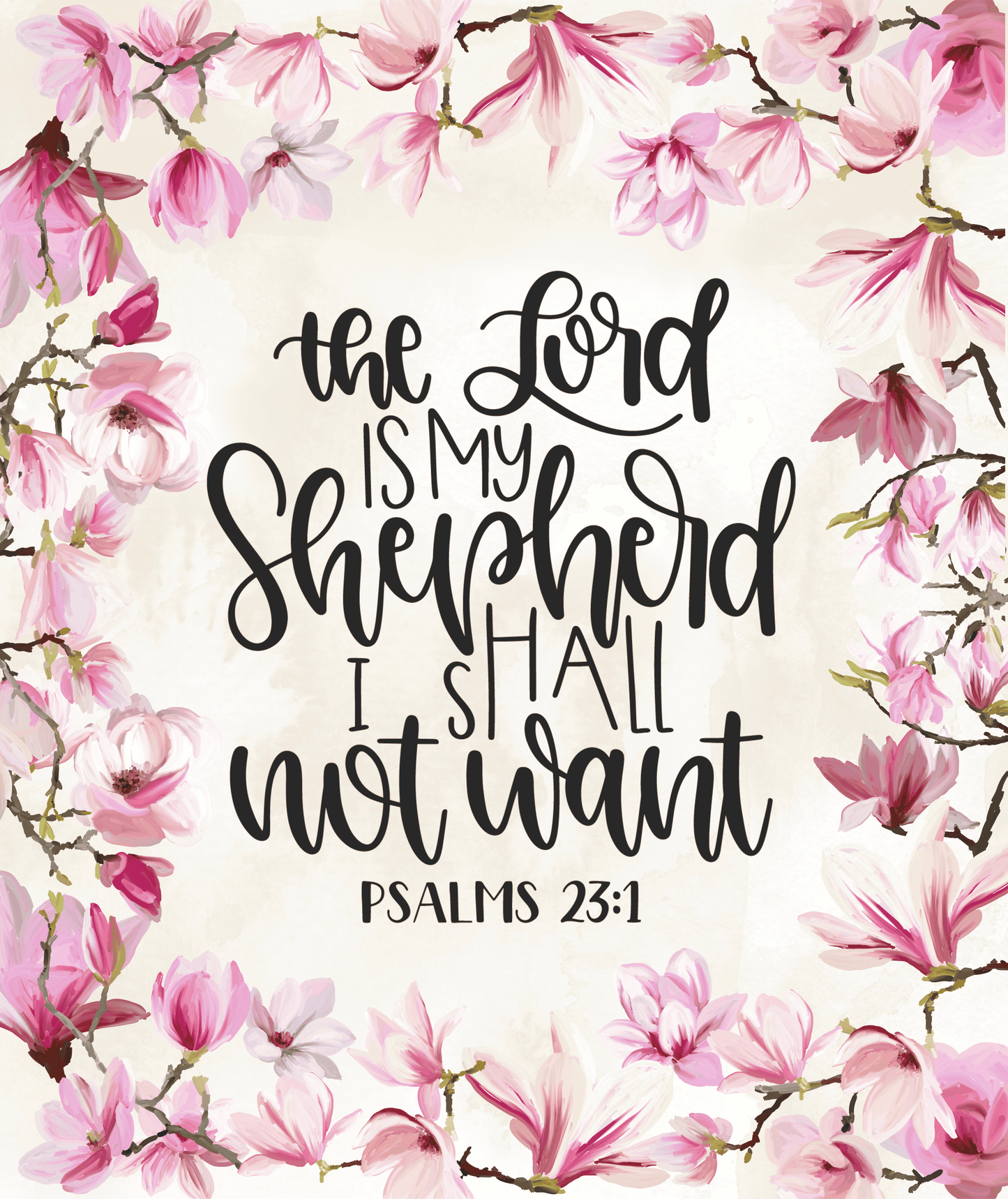 The Lord is My Shepard Psalms 23:1 Premium Sherpa Blanket 60x80