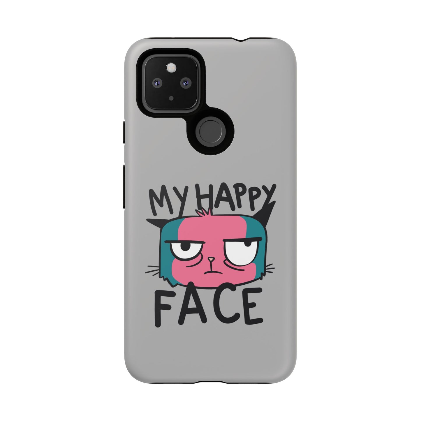 Funny Cat Phone Case - 'My Happy Face' Tough Design