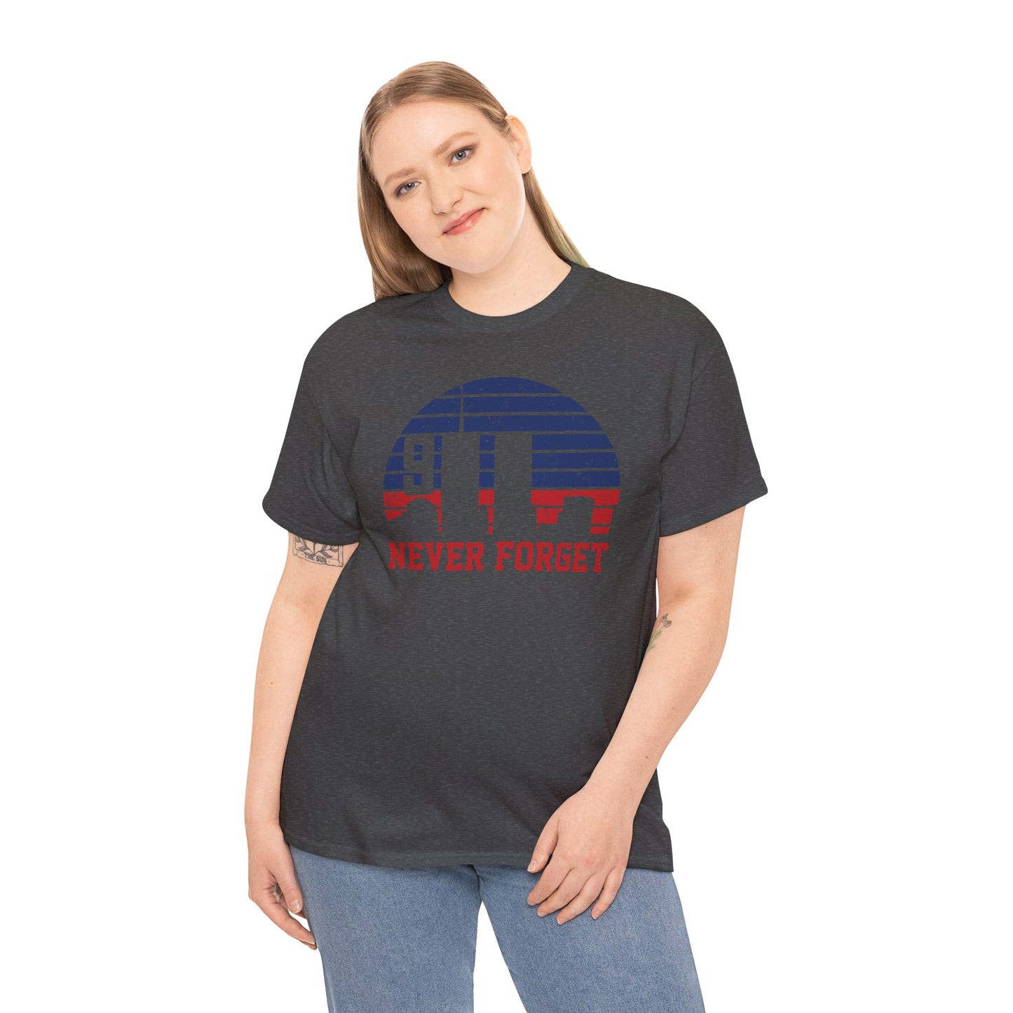 "Never Forget" Memorial Shirt, Patriotic Tee, Remembrance Apparel, 9/11 Tribute Shirt