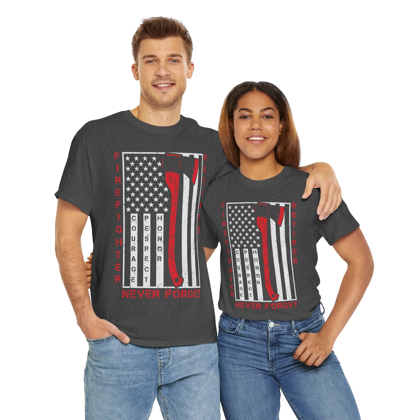 Retired Firefighter Tee | Tribute Shirt, Firefighter Gift, Fireman T-Shirt, Hero Apparel, 4th of July Shirt