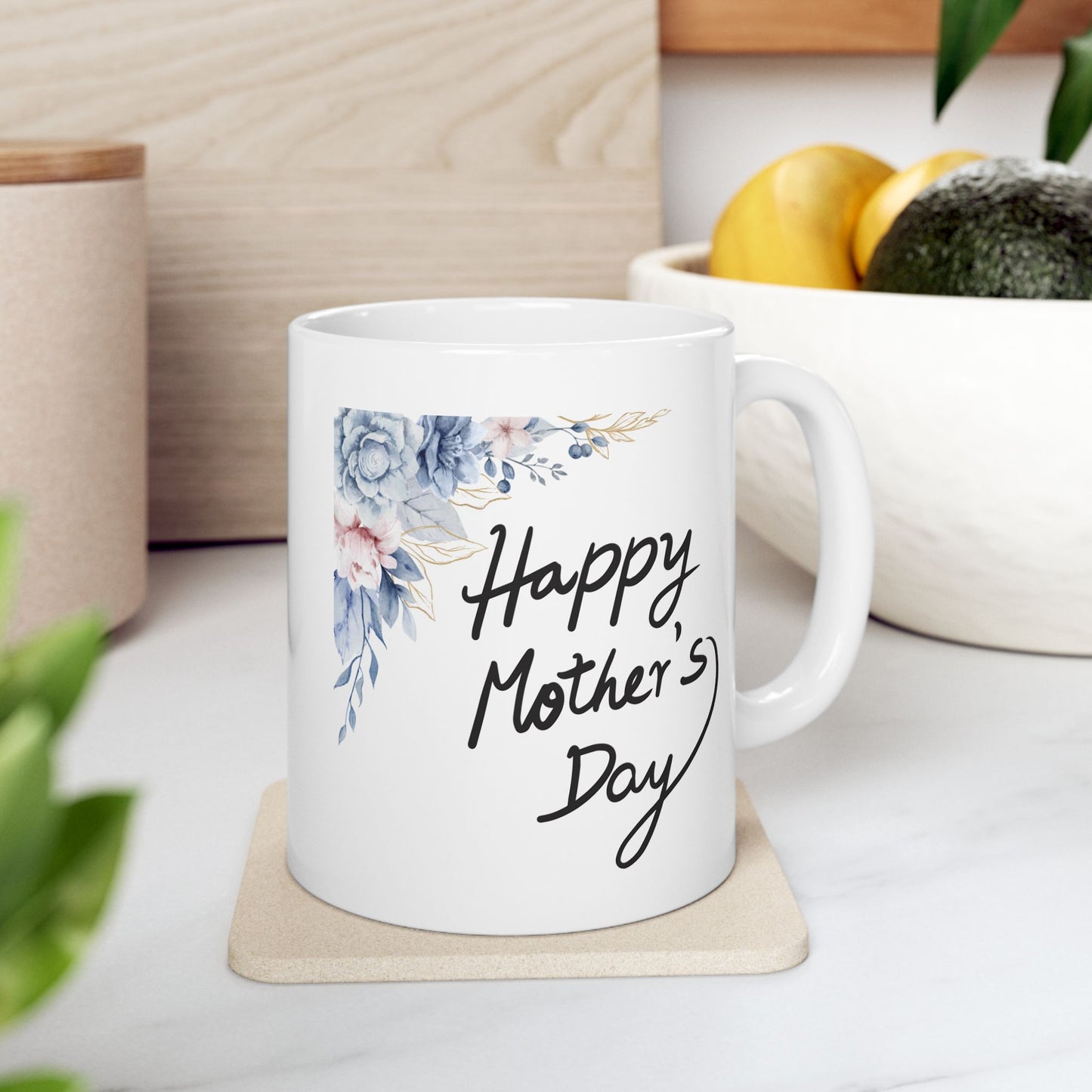 Floral Happy Mother's Day Ceramic Mug - 11oz