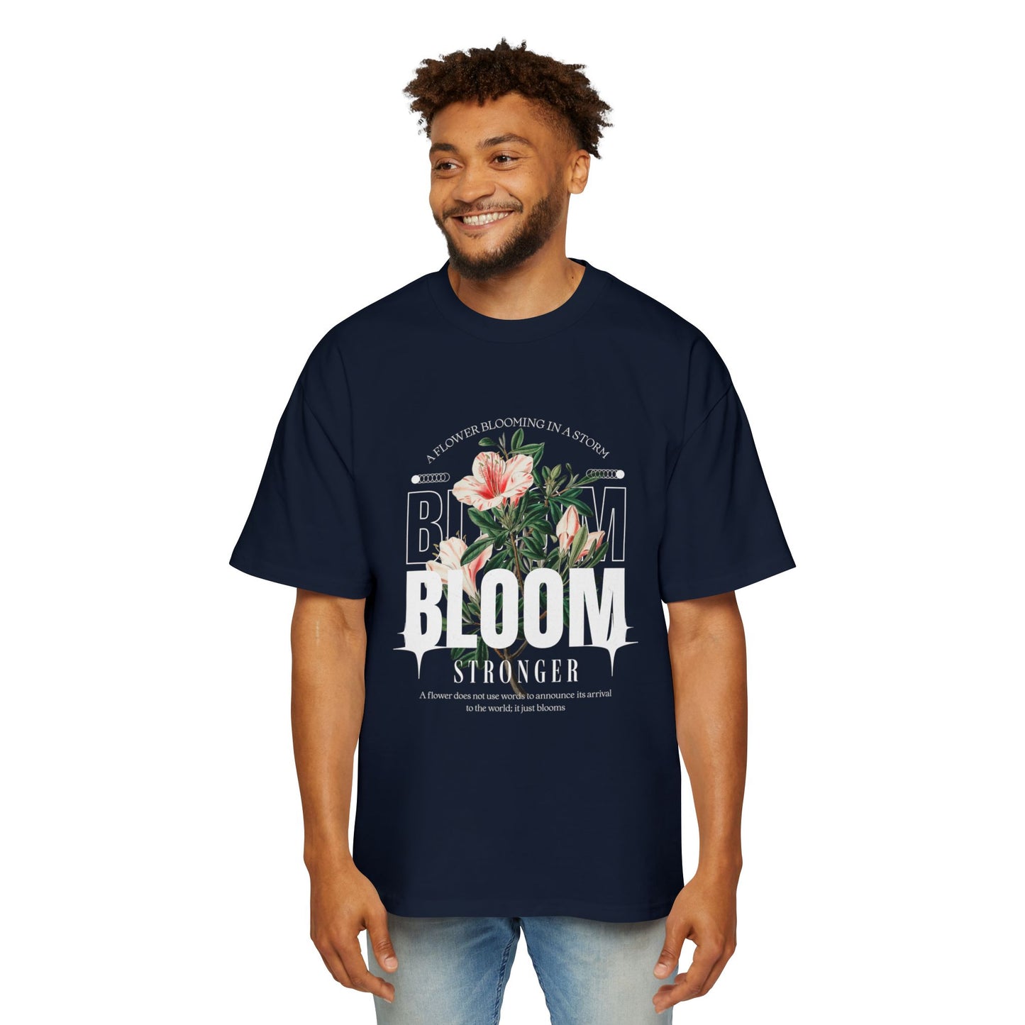 Floral Oversized Tee for Men, Relaxed Summer Shirt, Casual Streetwear, Gift for Him, Eco-Friendly Fashion
