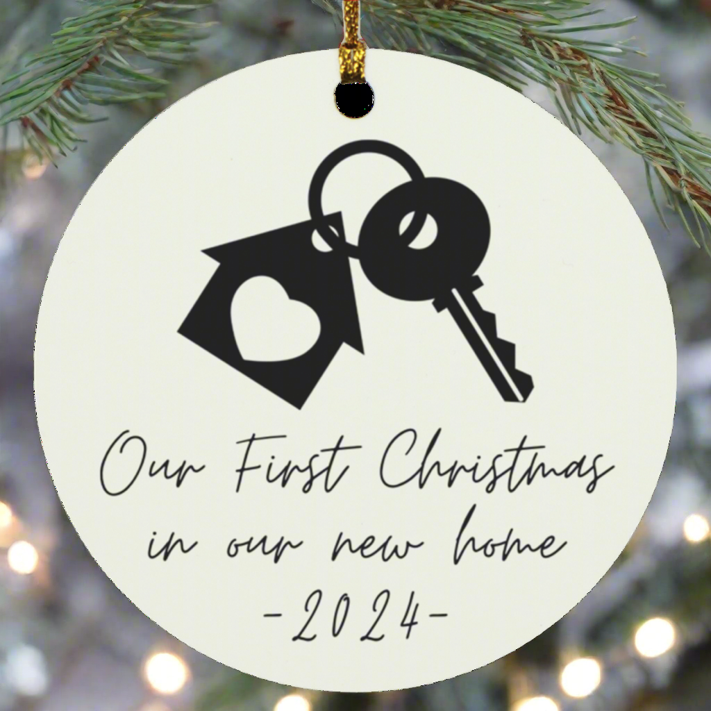 First Christmas In Our New Home Circle Ornament