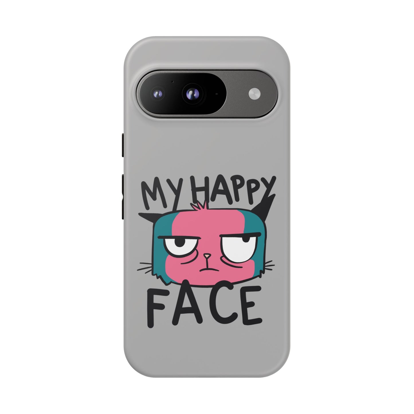 Funny Cat Phone Case - 'My Happy Face' Tough Design