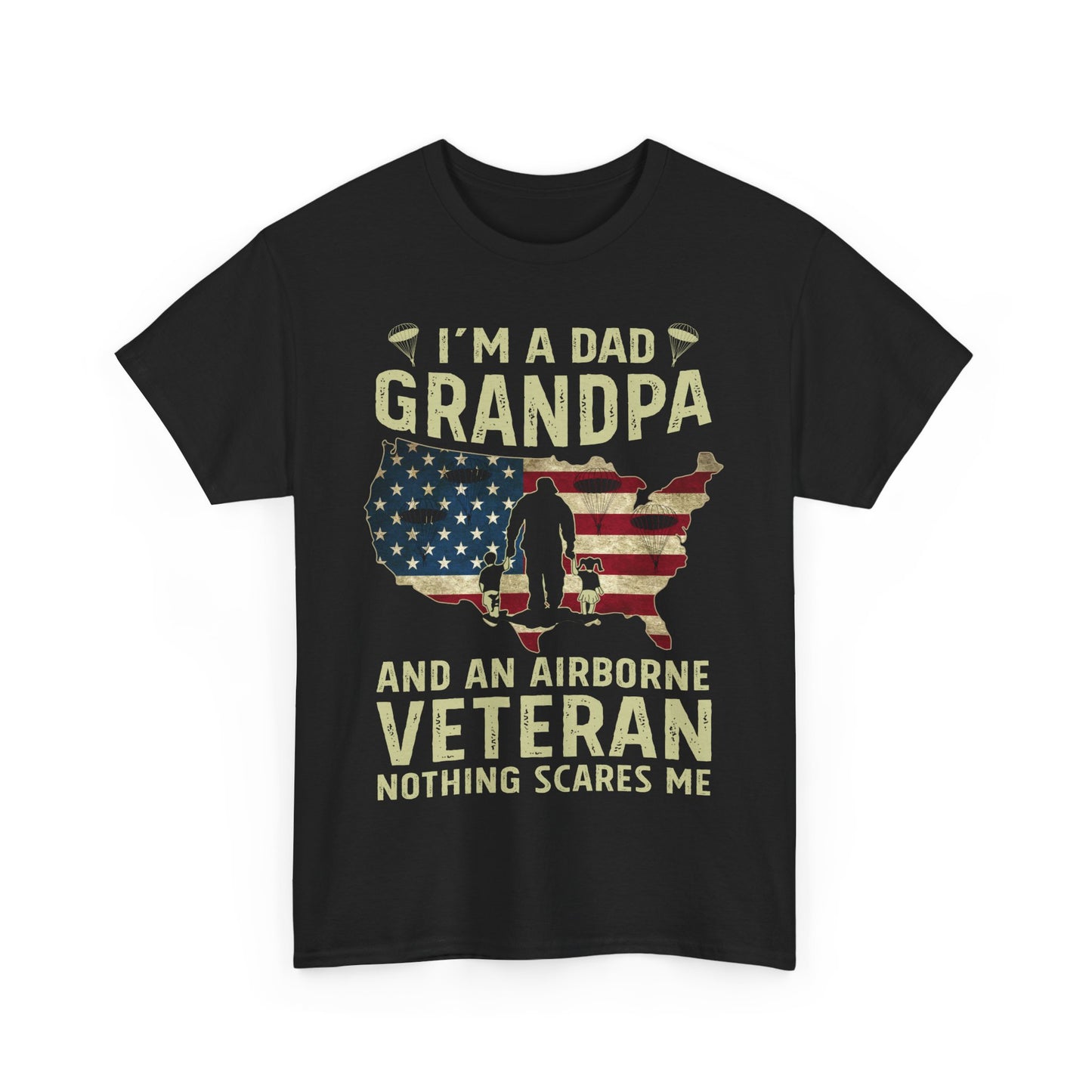 Fearless Legacy: Dad, Grandpa & Airborne Veteran T-Shirt