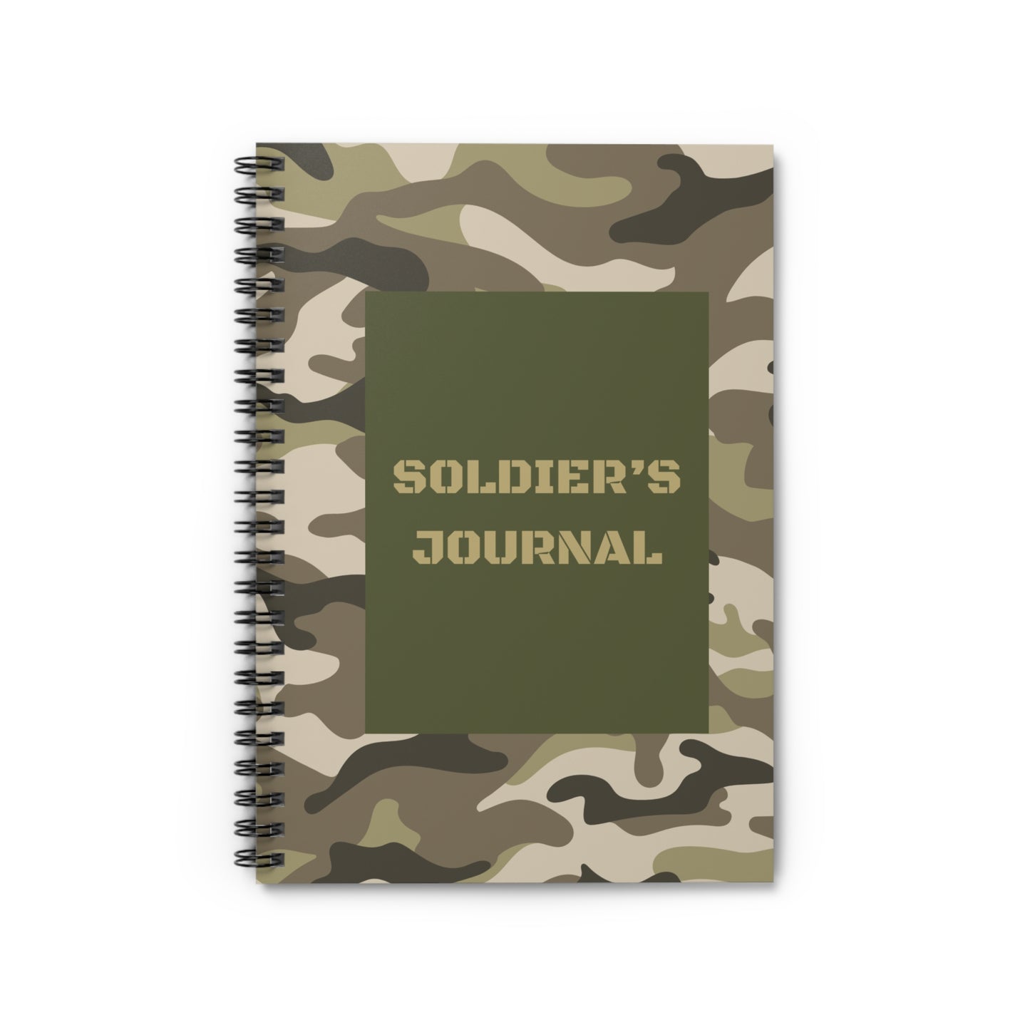 Camo Spiral Notebook - Soldier's Journal for Veterans and Cadets