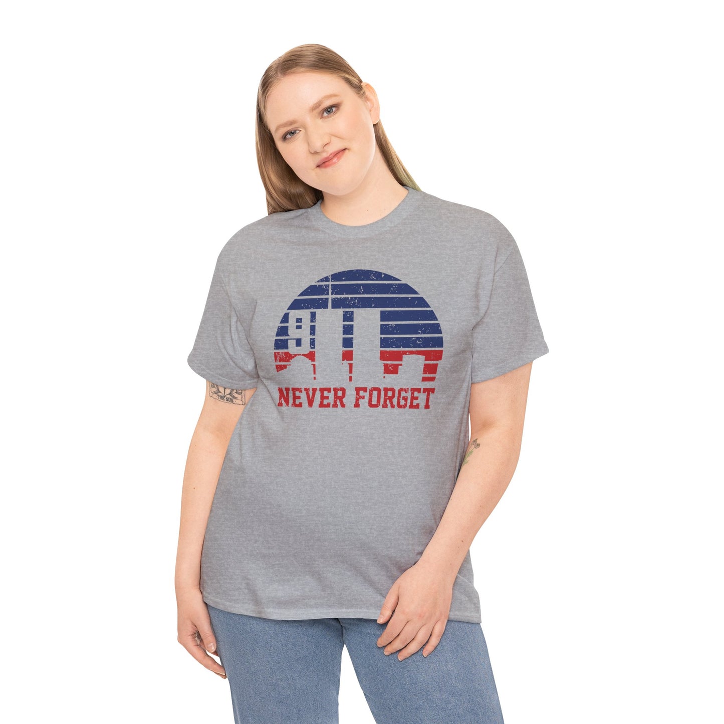 "Never Forget" Memorial Shirt, Patriotic Tee, Remembrance Apparel, 9/11 Tribute Shirt