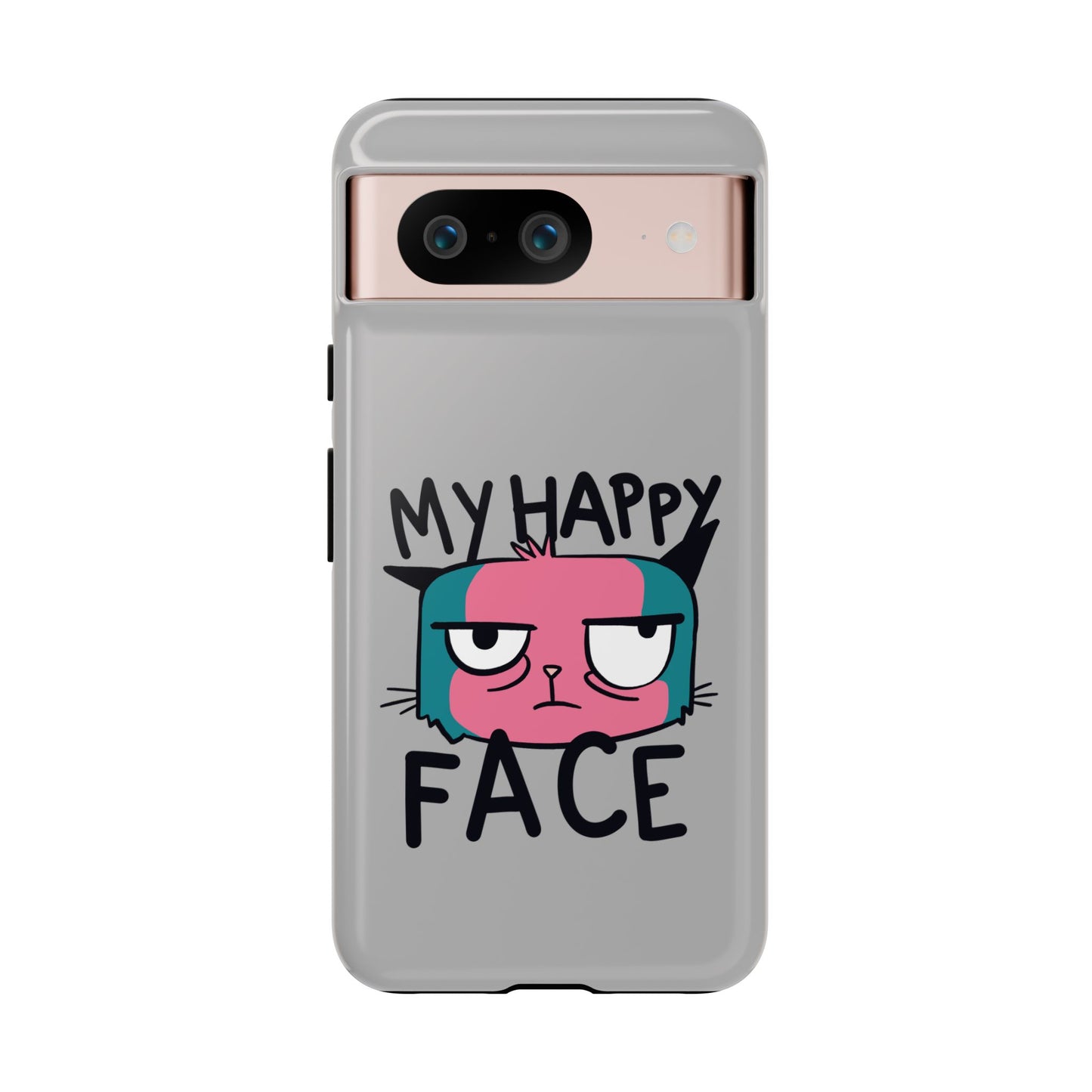 Funny Cat Phone Case - 'My Happy Face' Tough Design