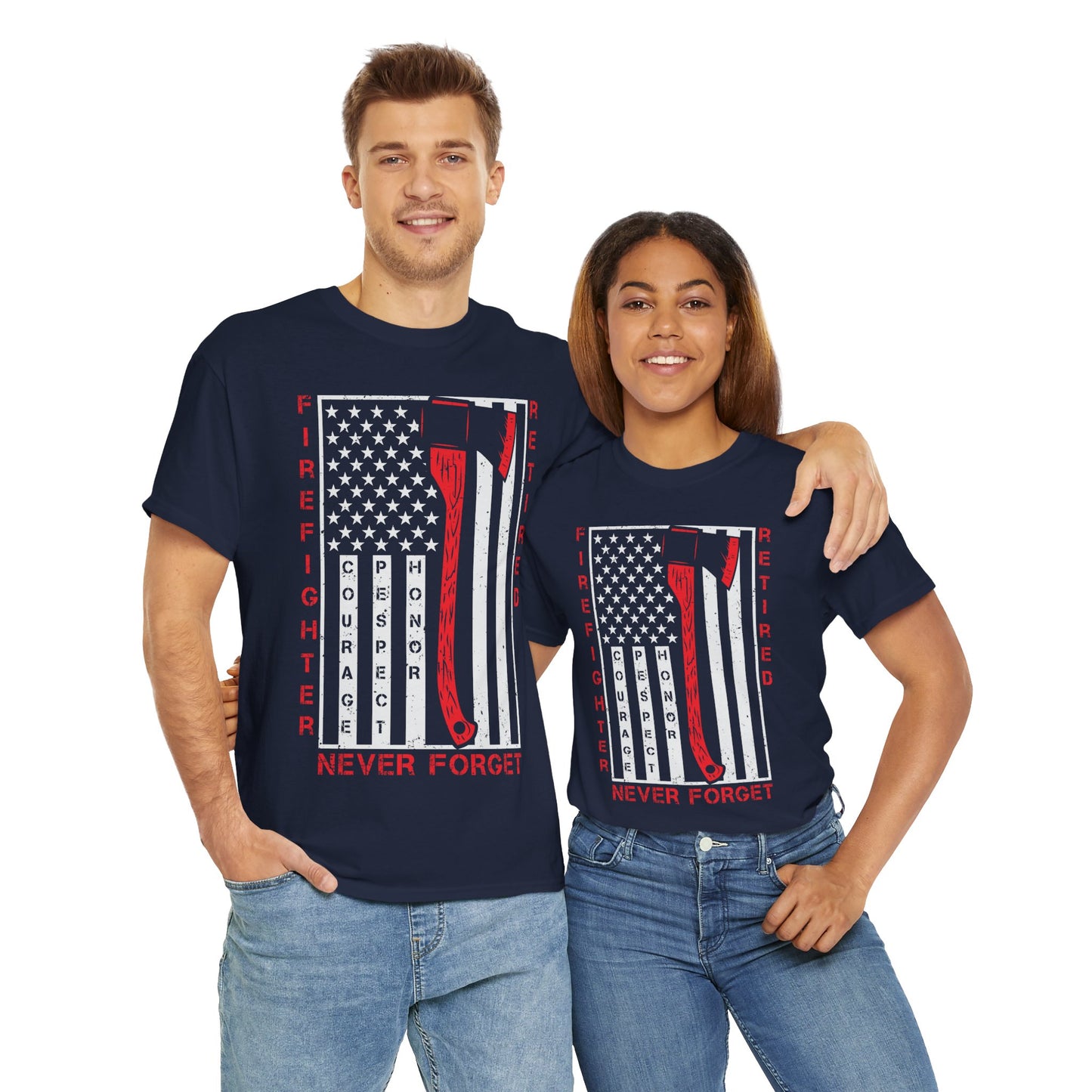 Retired Firefighter Tee | Tribute Shirt, Firefighter Gift, Fireman T-Shirt, Hero Apparel, 4th of July Shirt