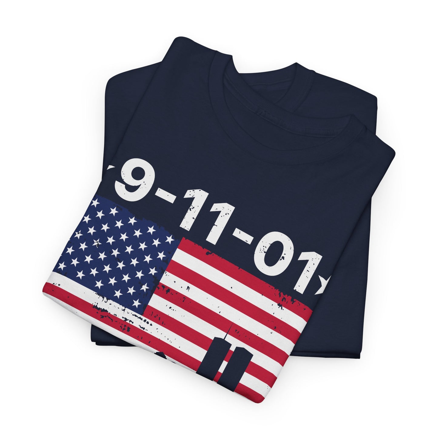 9/11 Memorial Unisex Heavy Cotton Tee, Remembrance T-Shirt, Patriot Day Shirt, Anniversary Tribute Tee, American Flag Apparel