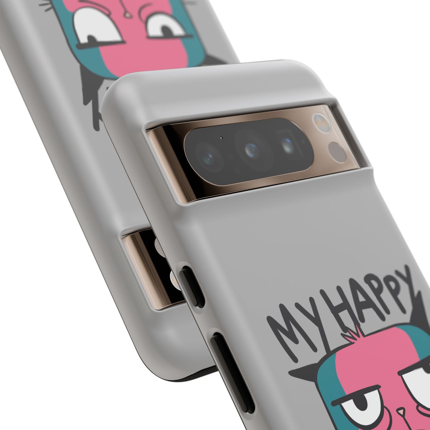 Funny Cat Phone Case - 'My Happy Face' Tough Design