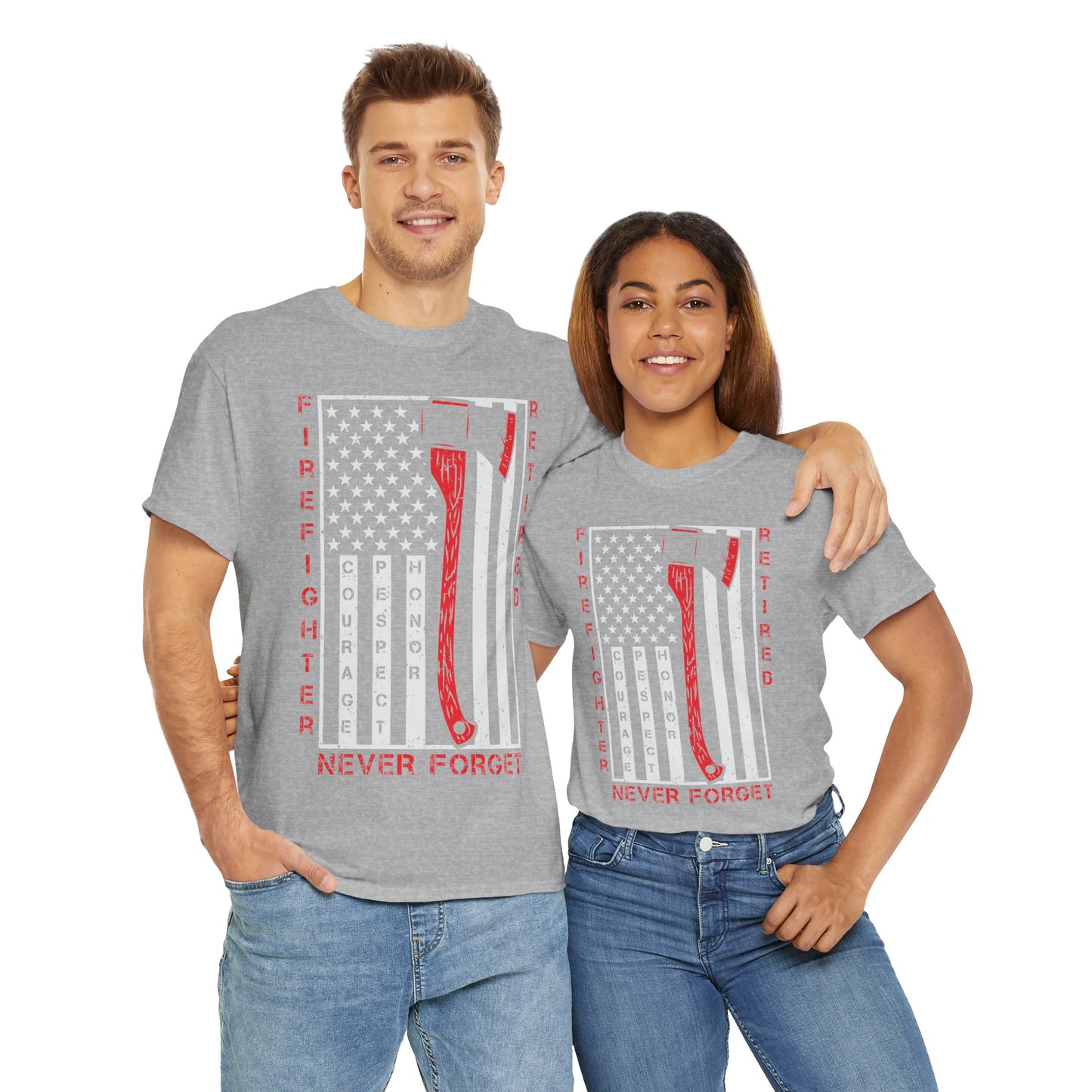 Retired Firefighter Tee | Tribute Shirt, Firefighter Gift, Fireman T-Shirt, Hero Apparel, 4th of July Shirt