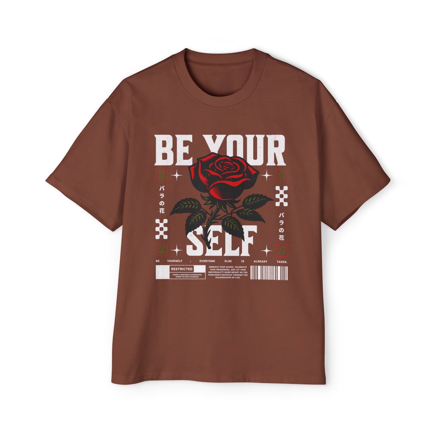 Men's Streetwear Tee - Be Your Self, Casual Oversized Shirt Dark Edition, Trendy Graphic Top, Gift for Men, Summer Fashion Statement