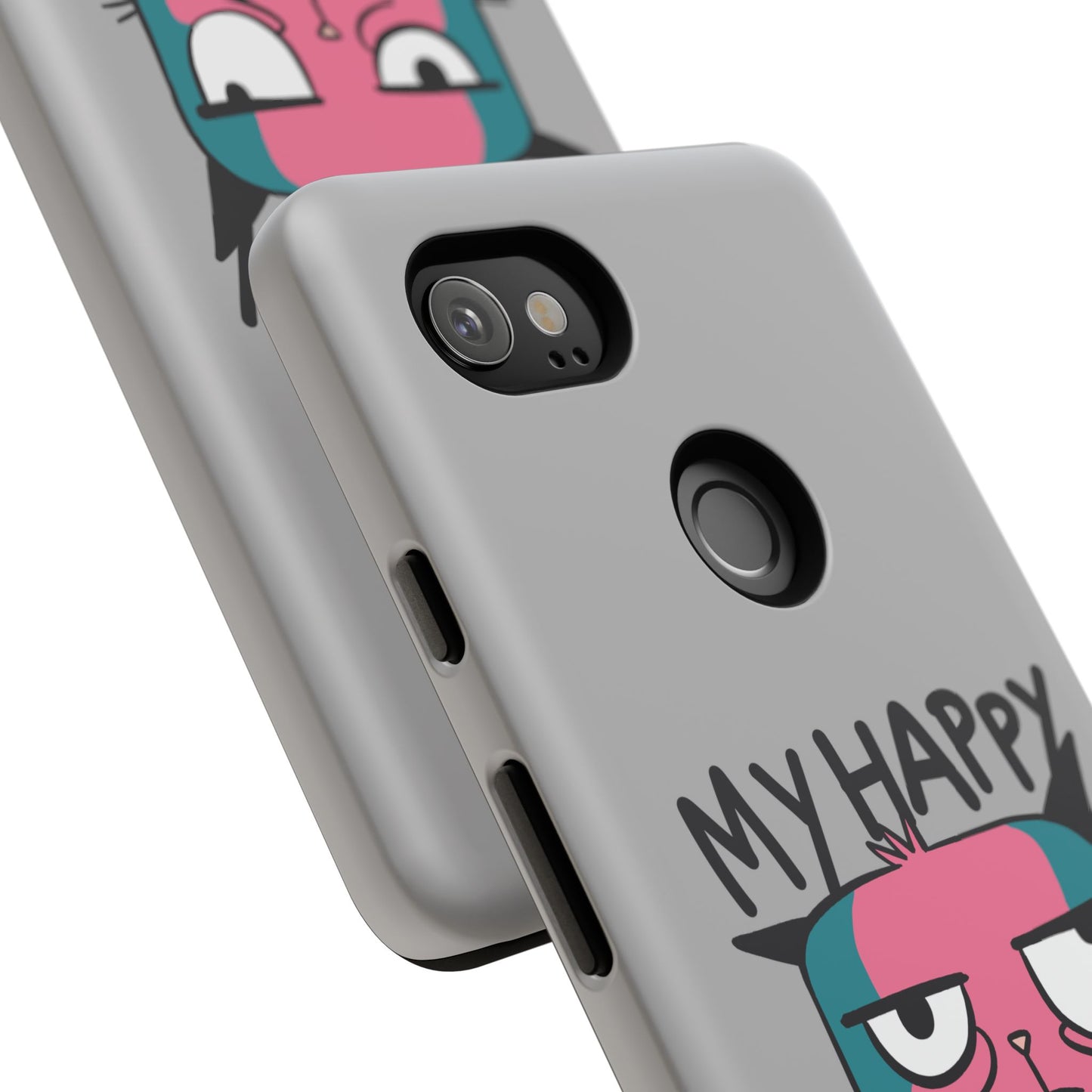 Funny Cat Phone Case - 'My Happy Face' Tough Design