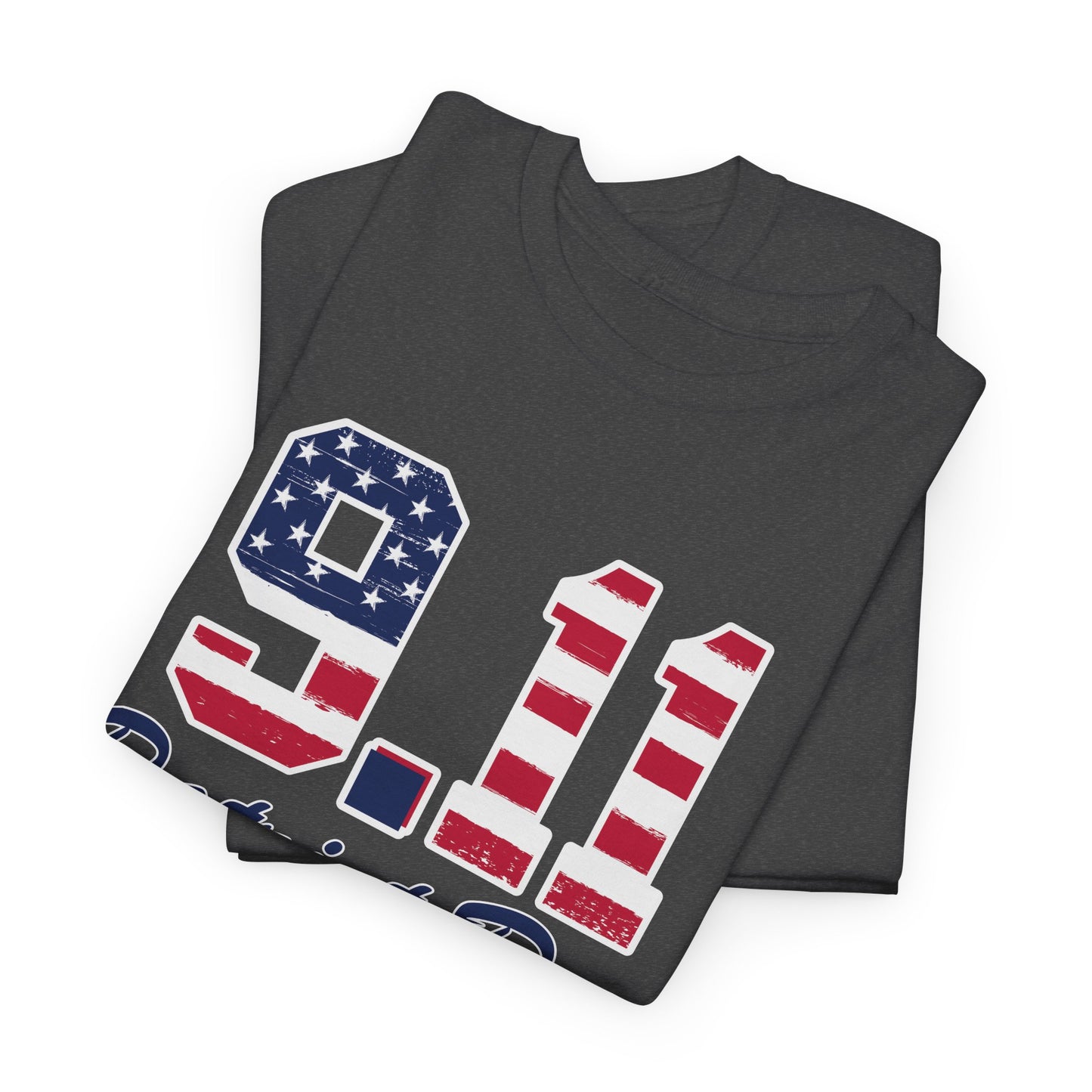 Patriot Day Unisex Heavy Cotton Tee, 9/11 Remembrance Shirt, Memorial T-Shirt, American Flag Tee, Comfort for Heroes