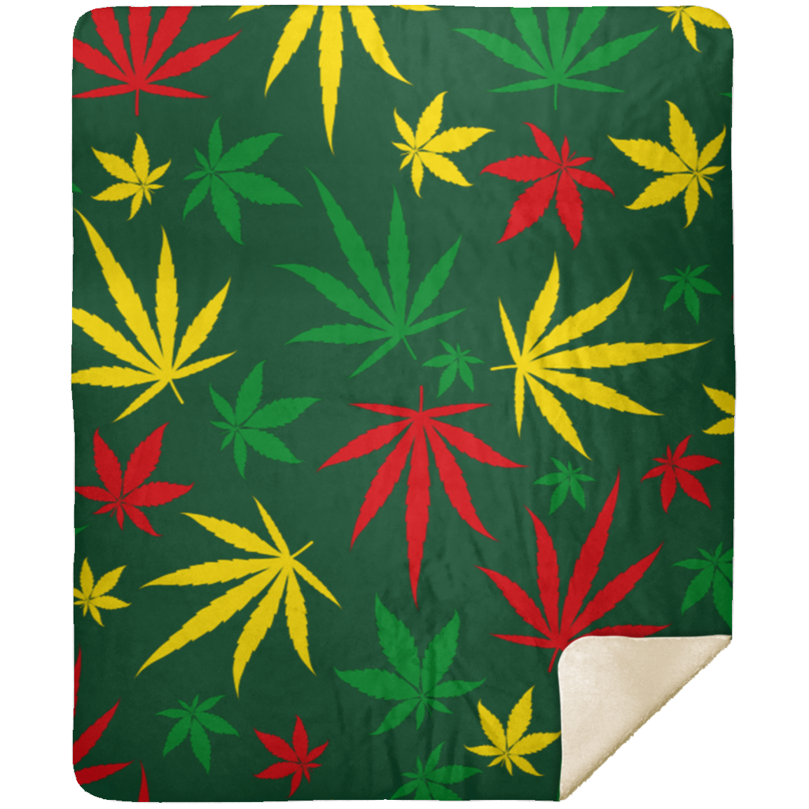 420 Themed Premium Sherpa Blanket 50x60