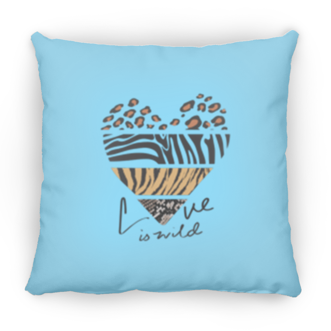 Double Sided Love is Wild Assorted Animal Print Small Square Pillow