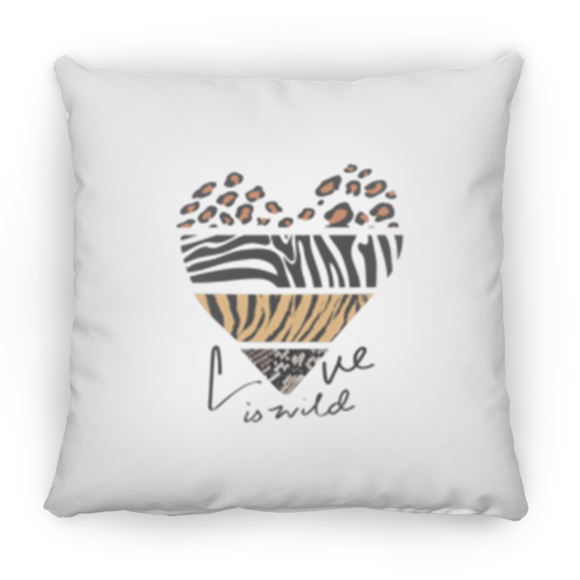 Double Sided Love is Wild Assorted Animal Print Small Square Pillow
