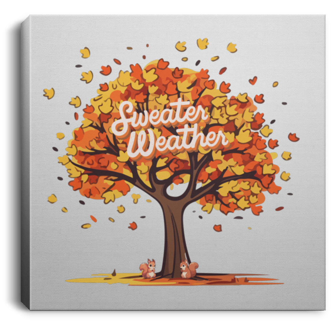 Sweater Weather Autumn Tree Canvas
