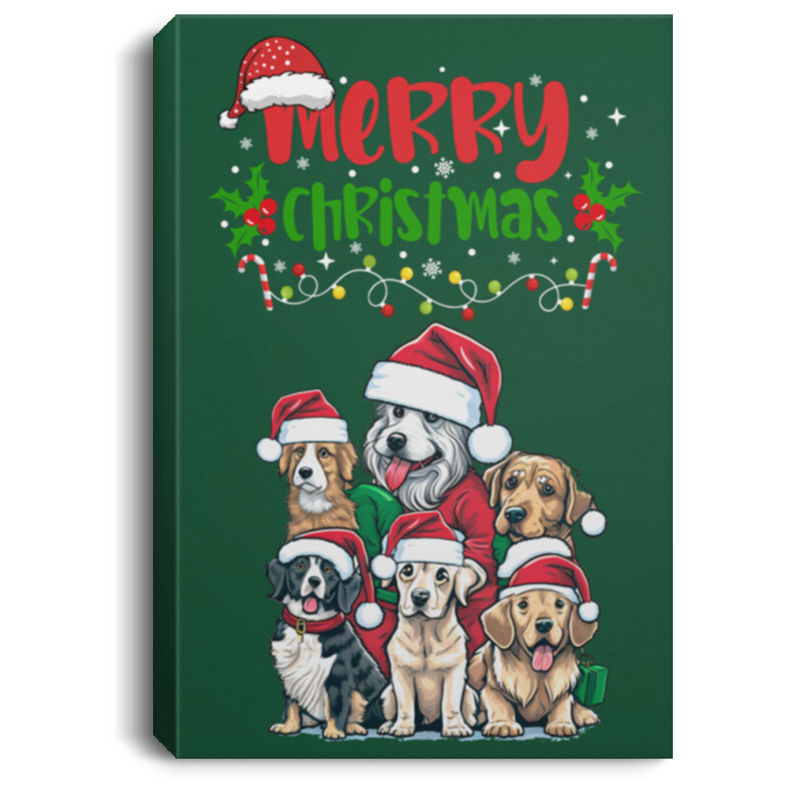 Christmas Dogs Canvas