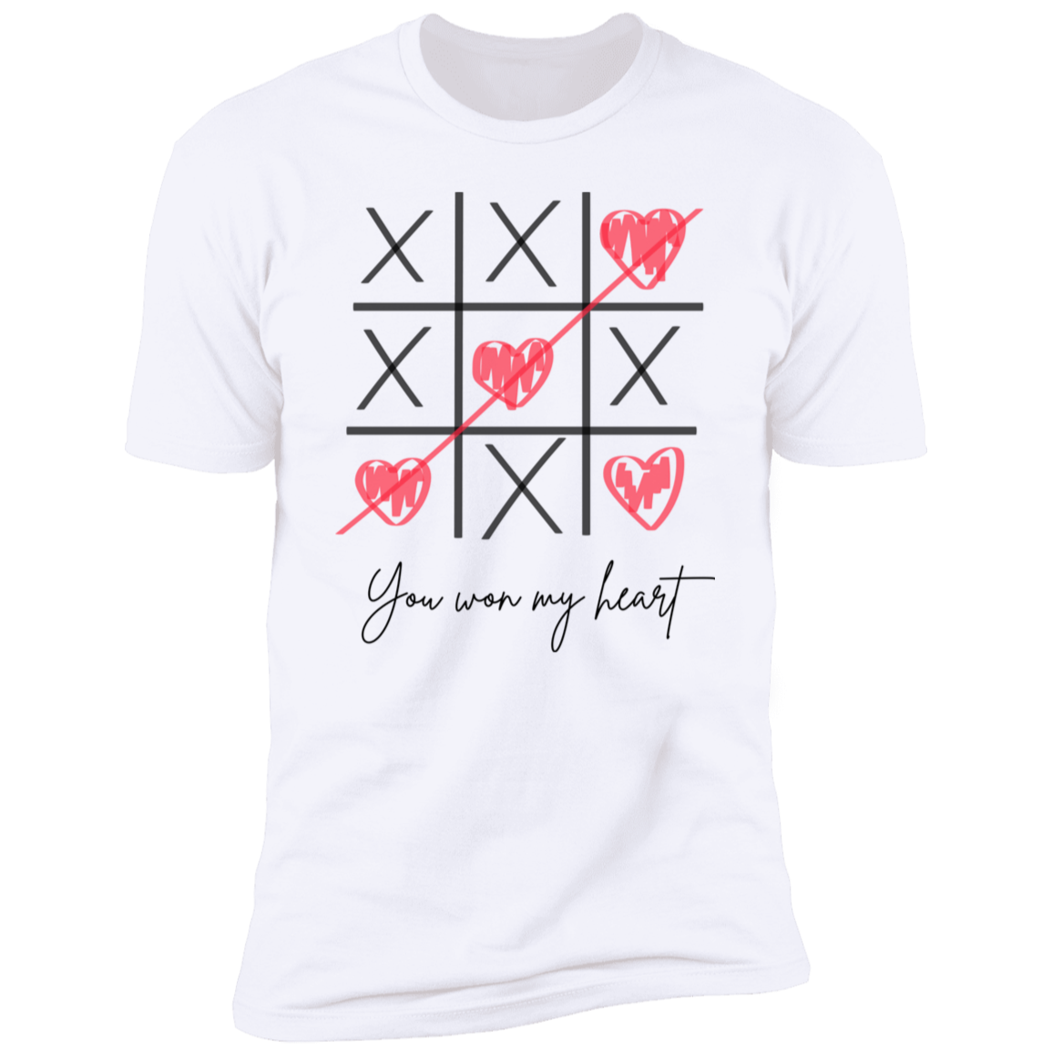 You Won My Heart Tic Tac Toe Premium Short Sleeve T-Shirt