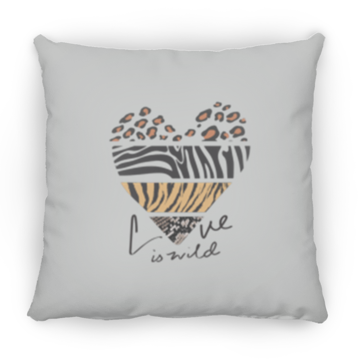 Double Sided Love is Wild Assorted Animal Print Small Square Pillow