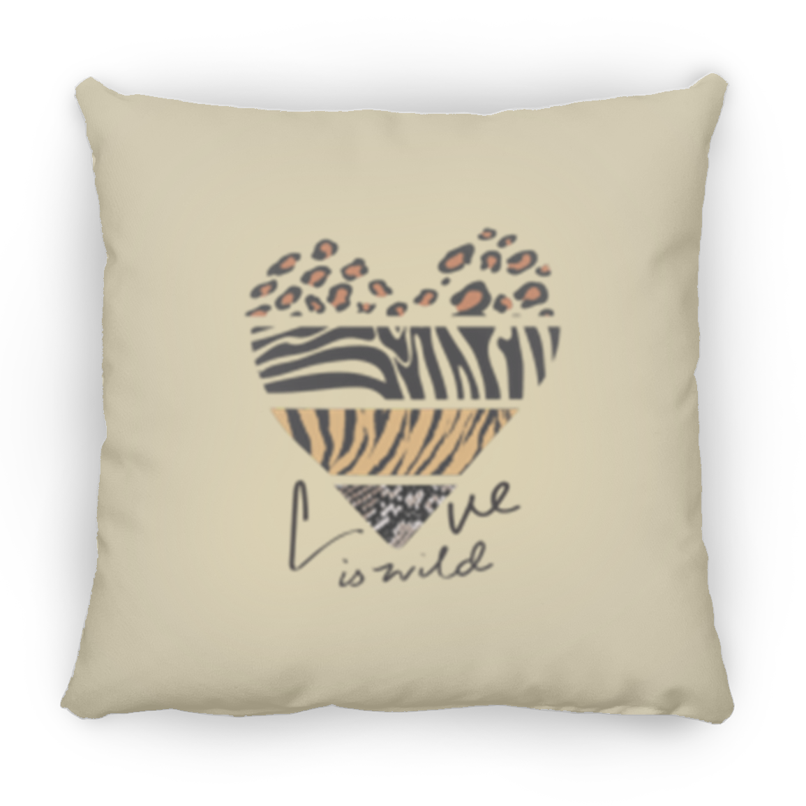 Double Sided Love is Wild Assorted Animal Print Small Square Pillow