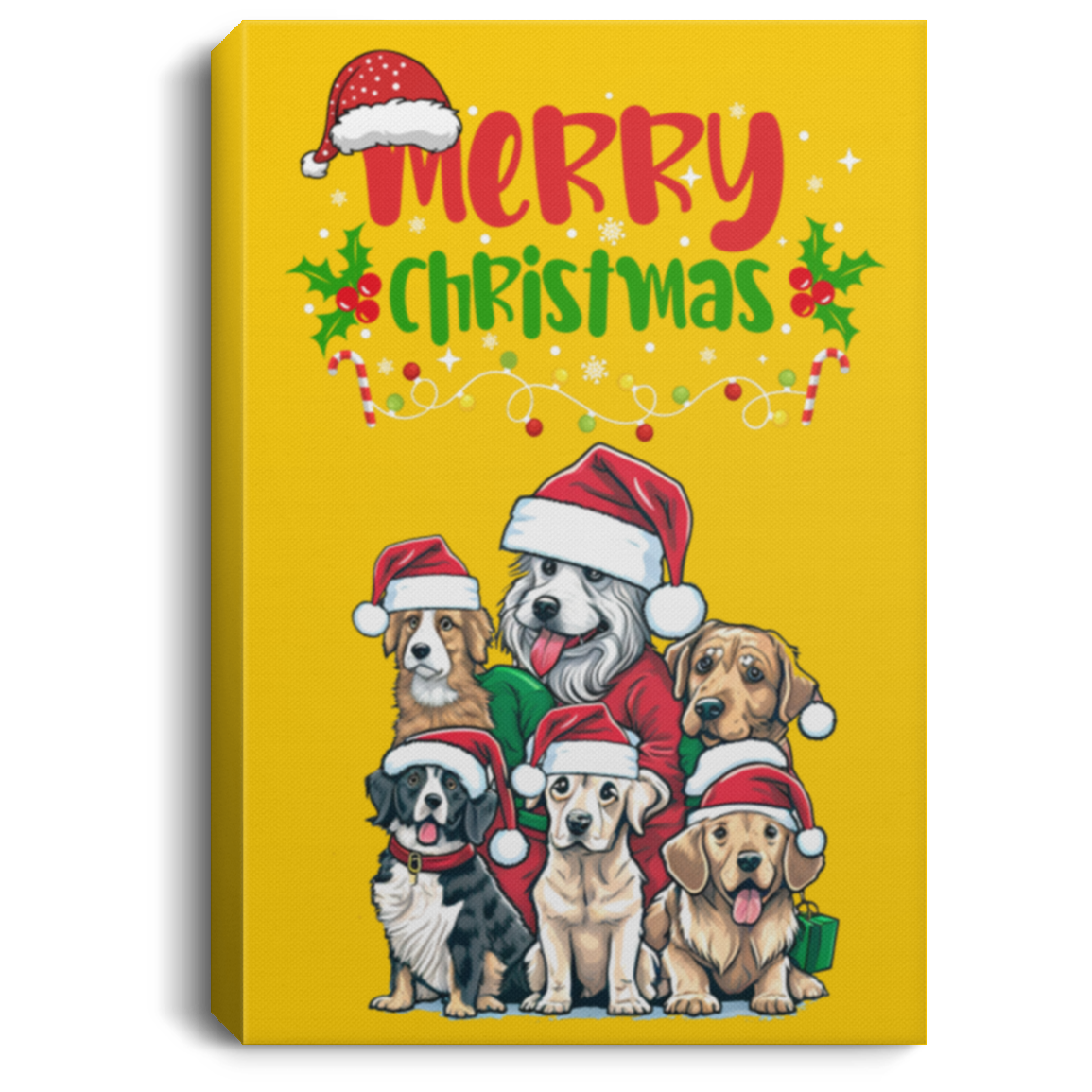 Christmas Dogs Canvas