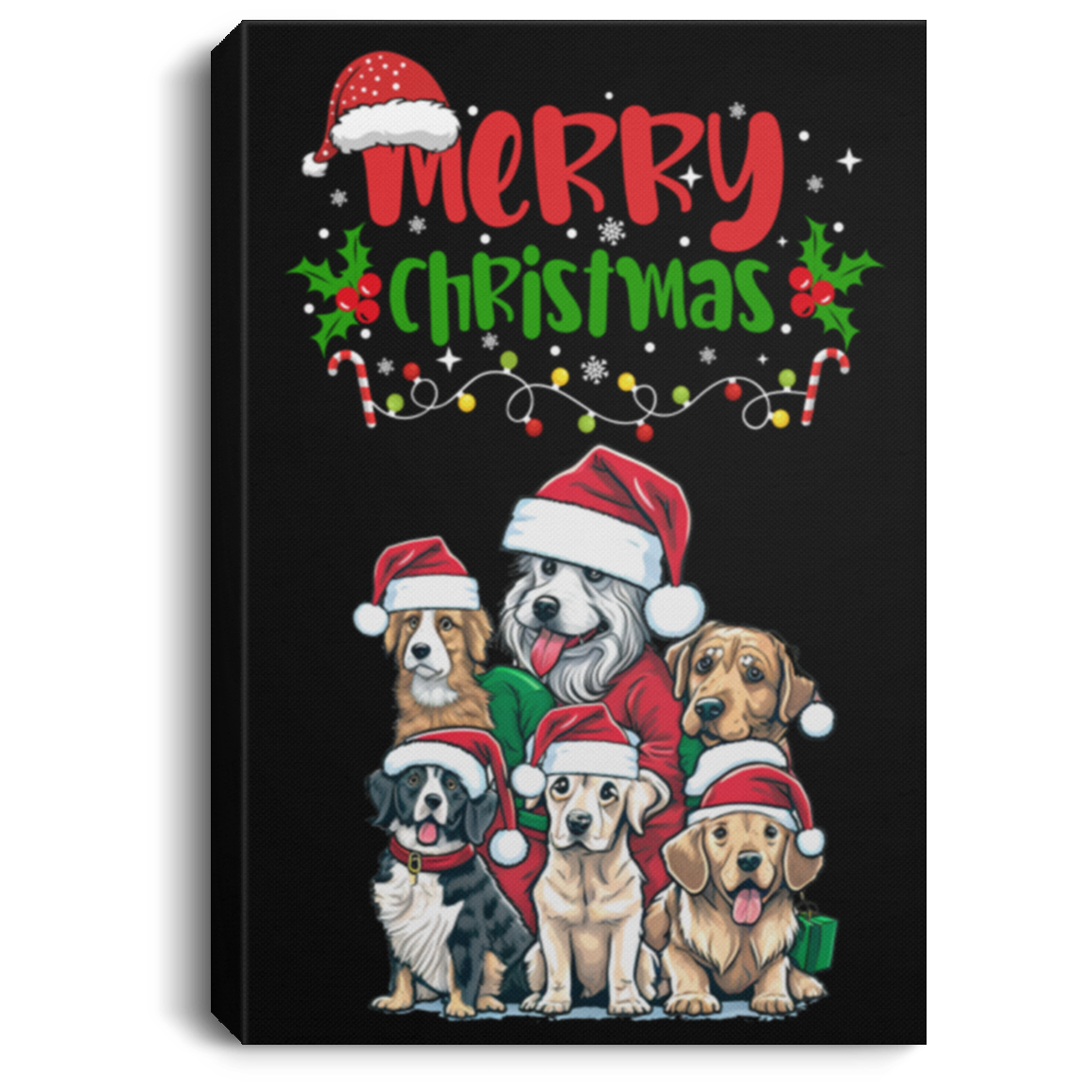 Christmas Dogs Canvas