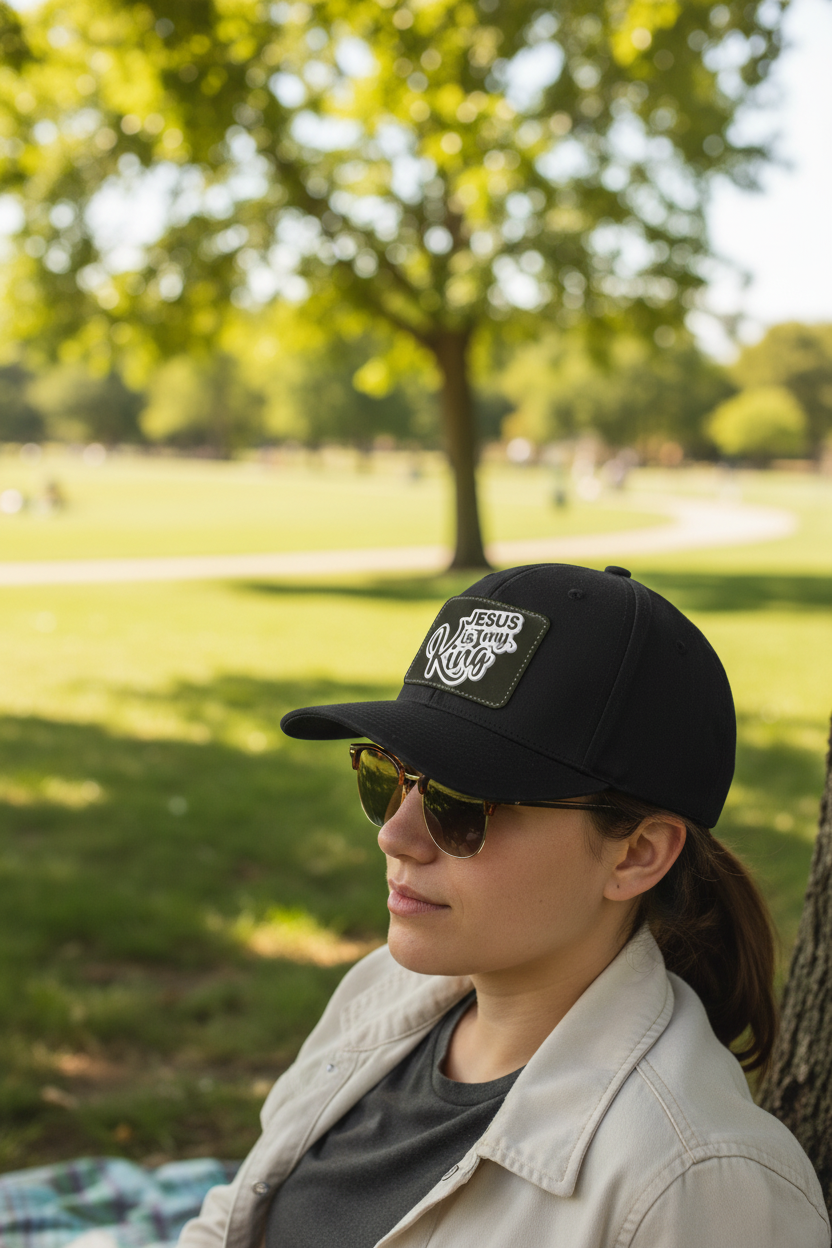 Jesus Is My King Twill Cap - Patch