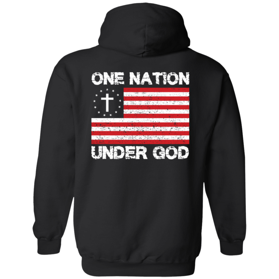 One Nation Under God Zip Up Hooded Sweatshirt