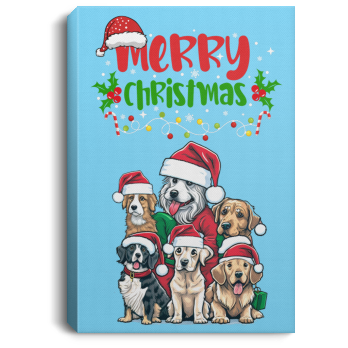 Christmas Dogs Canvas