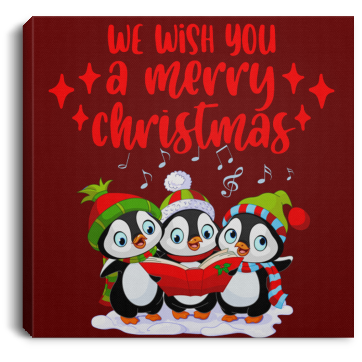 Merry Penguins Canvas