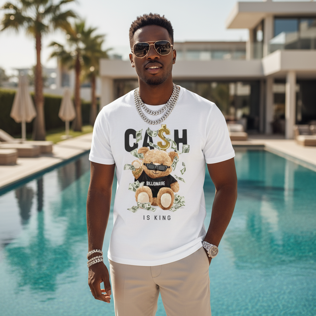 Drip & Dollars - Cash Is King Teddy T-Shirt