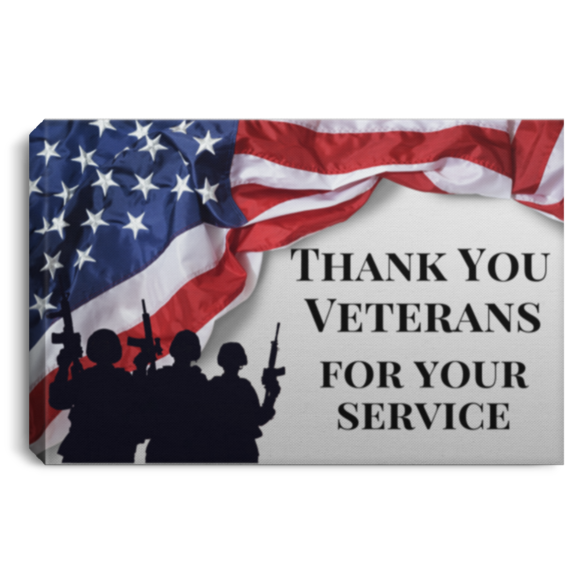 Thank You Veterans For Your Service Canvas