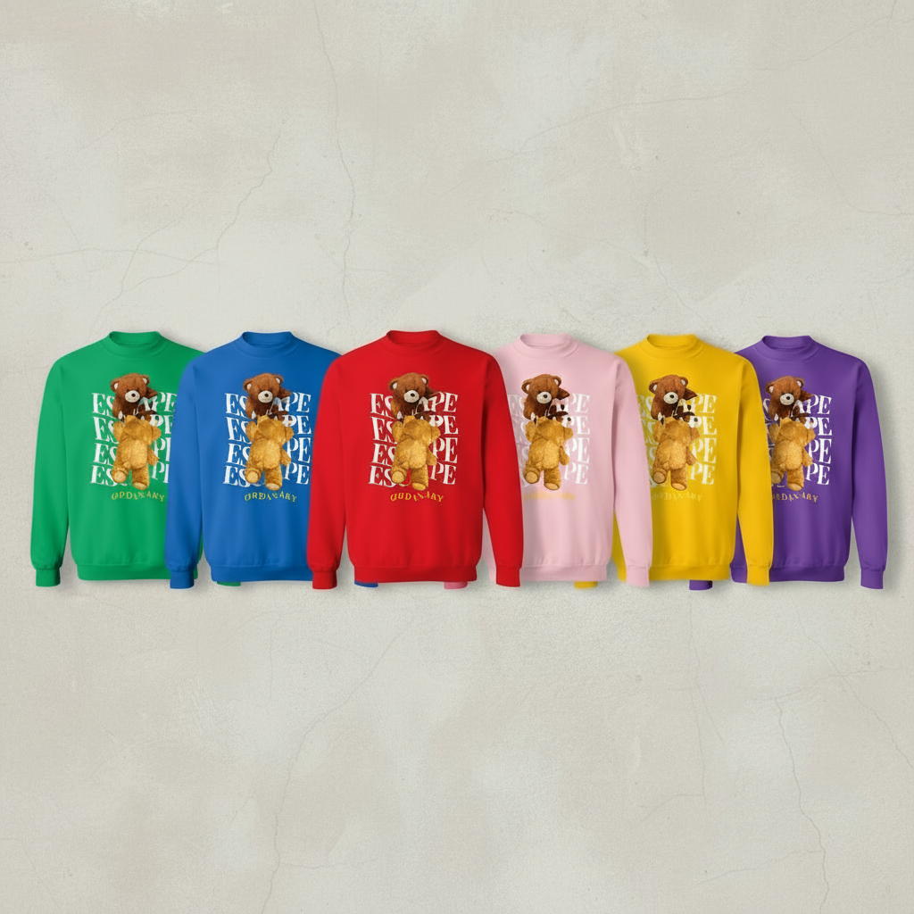 Escape the Ordinary Teddy Bear Sweatshirt - Inspirational Streetwear