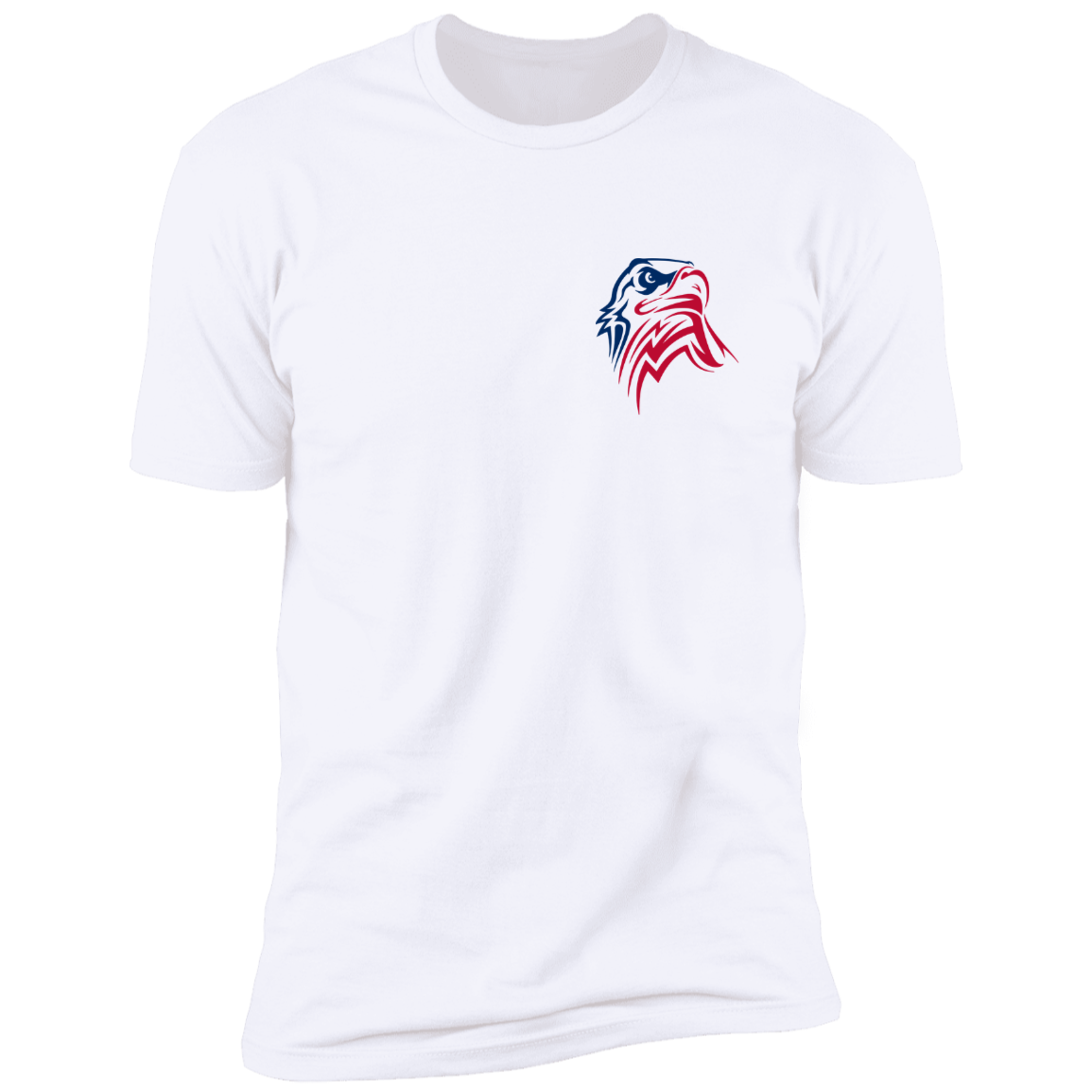 4th of July Eagle & American Flag Front Back Design Premium Short Sleeve T-Shirt