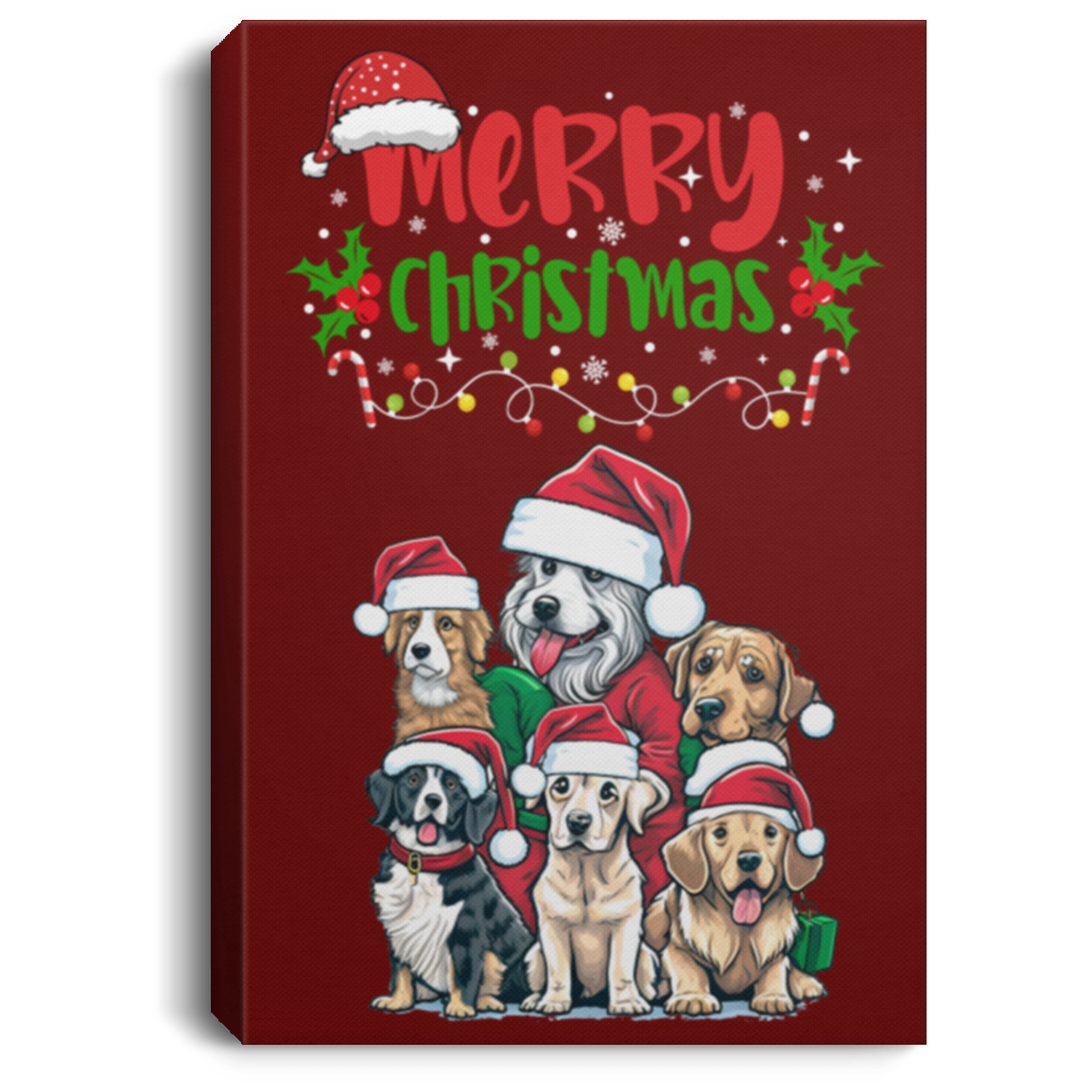 Christmas Dogs Canvas
