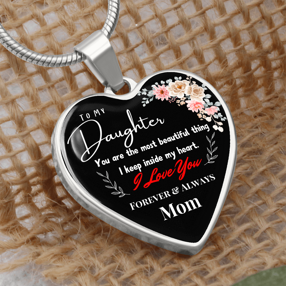 A Mother's Love - Forever in My Heart Graphic Heart Necklace