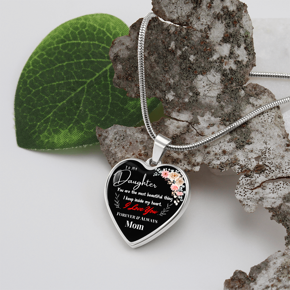 A Mother's Love - Forever in My Heart Graphic Heart Necklace