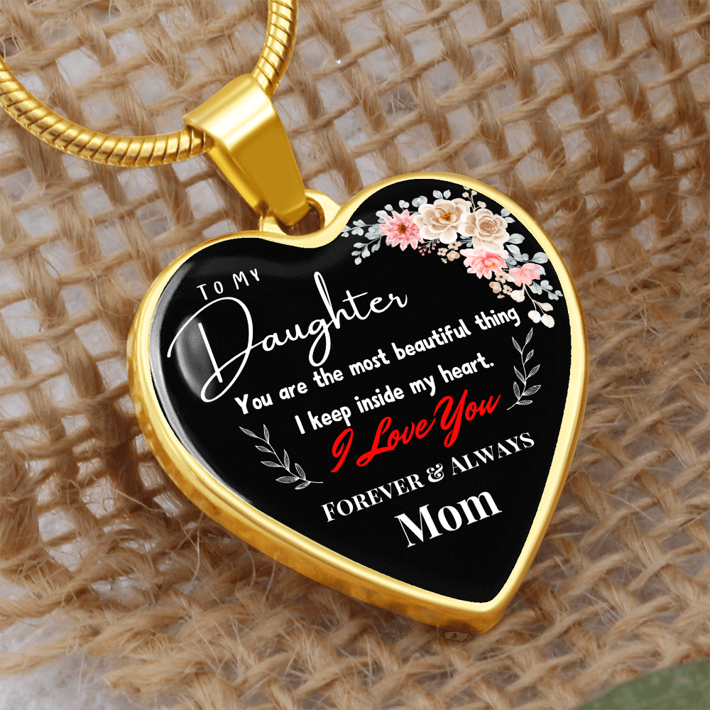 A Mother's Love - Forever in My Heart Graphic Heart Necklace