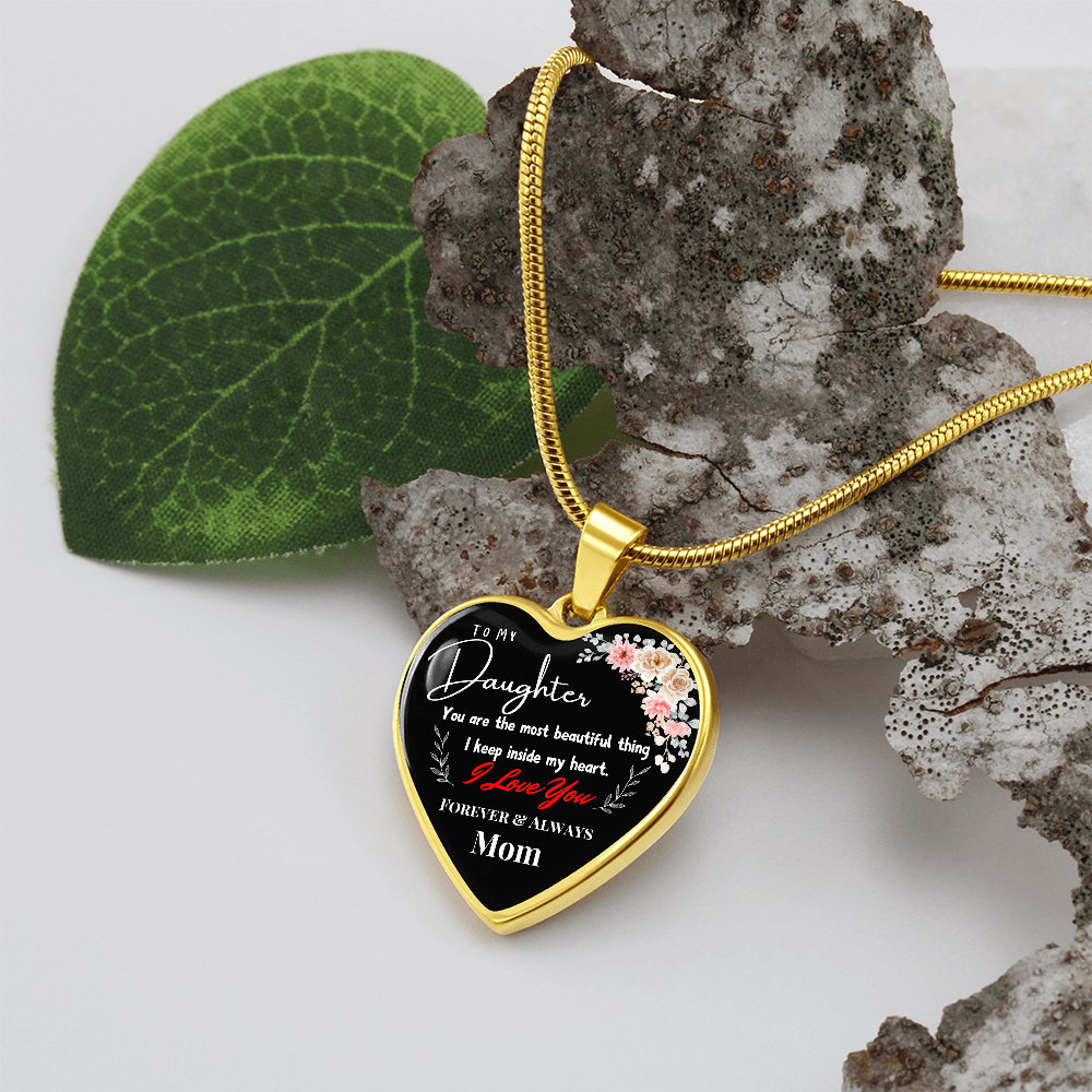 A Mother's Love - Forever in My Heart Graphic Heart Necklace